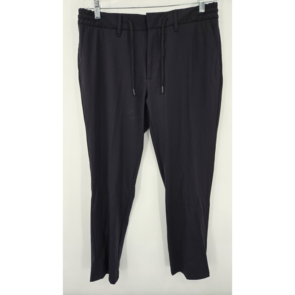 Boggi Milano Athletic Chino B-Tech Pants Men 33x28 Flat Front Drawstring EU 50